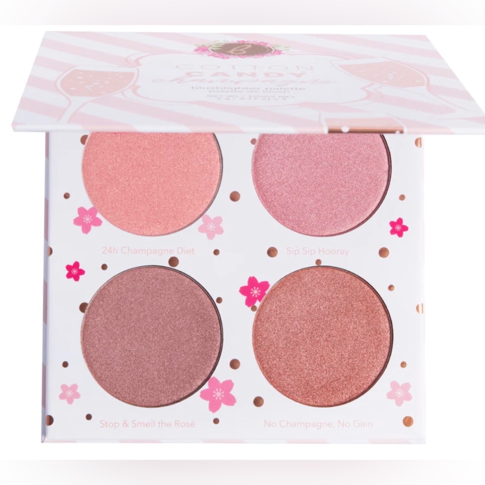 NEW Beauty Bakerie - Cotton Candy Champagne Blush Palette 4 Color Set Pinks NIB